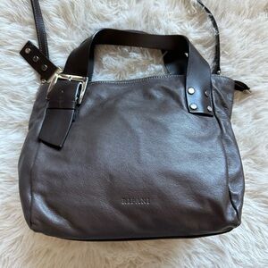 Ripani Brown Leather Handbag made in Italy